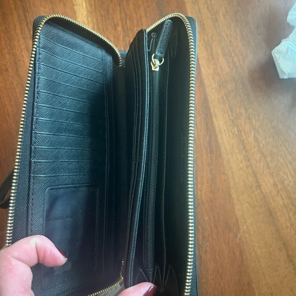 Michael Kors Black Zip-Around Wallet - Picture 2 of 3